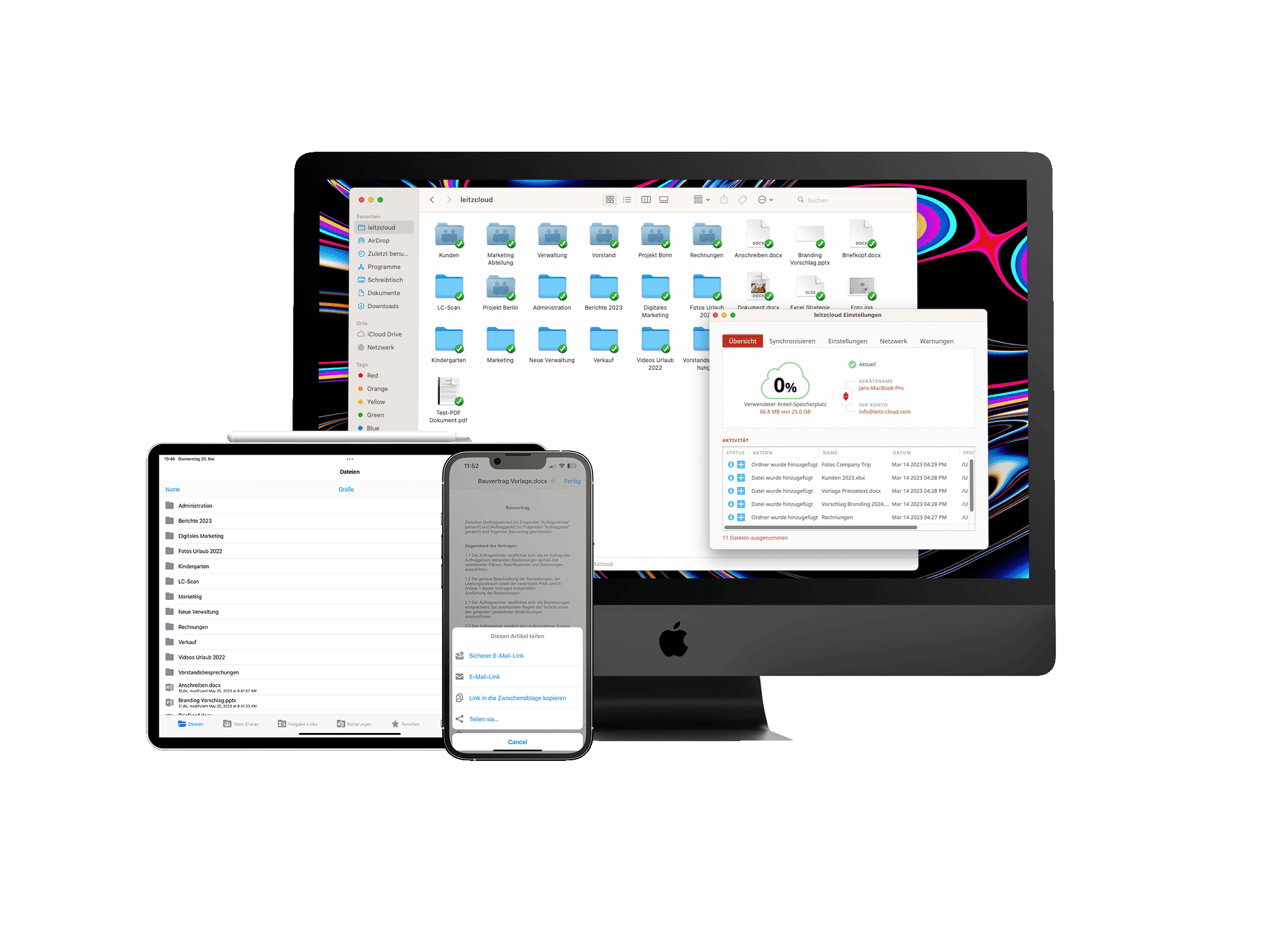 leitzcloud Synchronisation und Apps